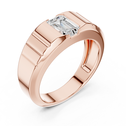 Obsidian Cut Diamond - Architectural Statement Ring - Built For Fearless Icons