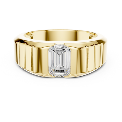 Obsidian Cut Diamond - Architectural Statement Ring - Built For Fearless Icons