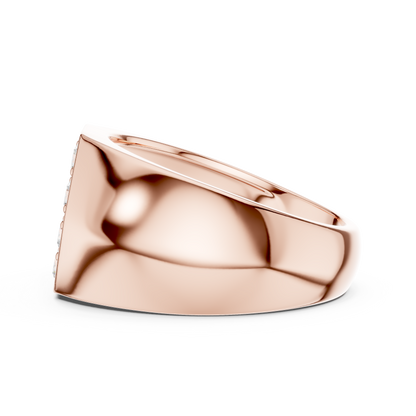 Luxury diamond signet ring - in gold rose silver - finish for bold modern style-premium-crafted-elegant-timeless-luxury-jewelry-exclusive