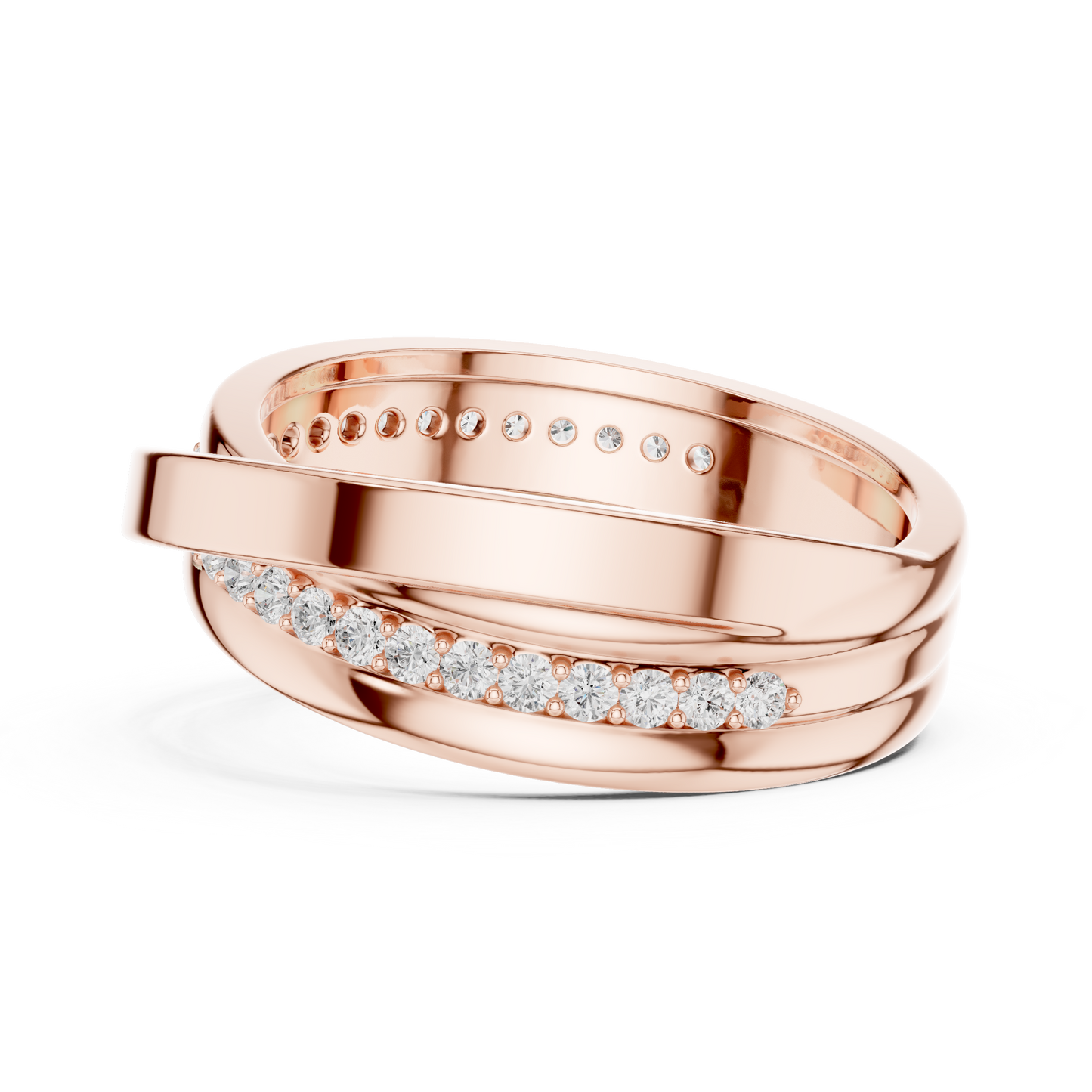 Elegant Diamond Couple Rings / Premium Silver Finish Bands / Timeless Love Symbol For Couples