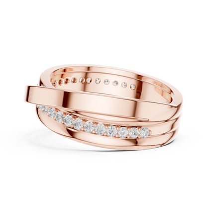 Elegant Diamond Couple Rings / Premium Silver Finish Bands / Timeless Love Symbol For Couples