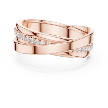 Elegant Diamond Couple Rings / Premium Silver Finish Bands / Timeless Love Symbol For Couples