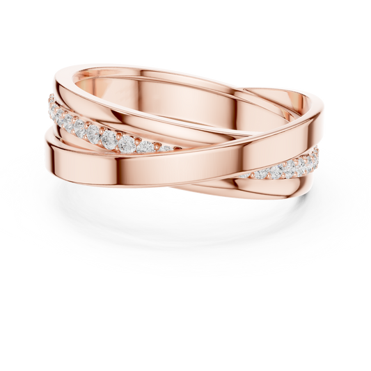 Elegant Diamond Couple Rings / Premium Silver Finish Bands / Timeless Love Symbol For Couples