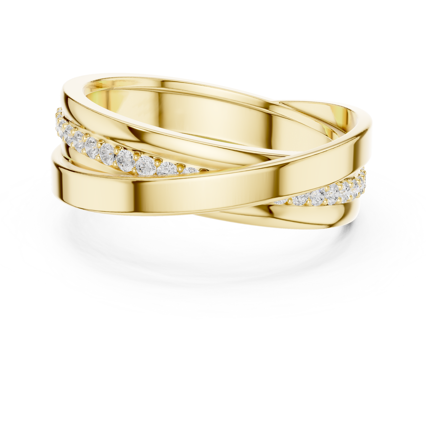 Elegant Diamond Couple Rings / Premium Silver Finish Bands / Timeless Love Symbol For Couples