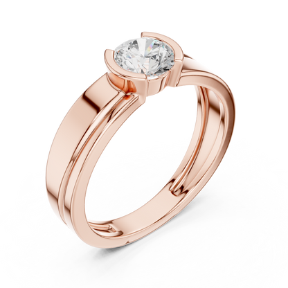 Eternal Power Diamond Ring - Royal Legacy Solitaire Band - Timeless Crown of Love