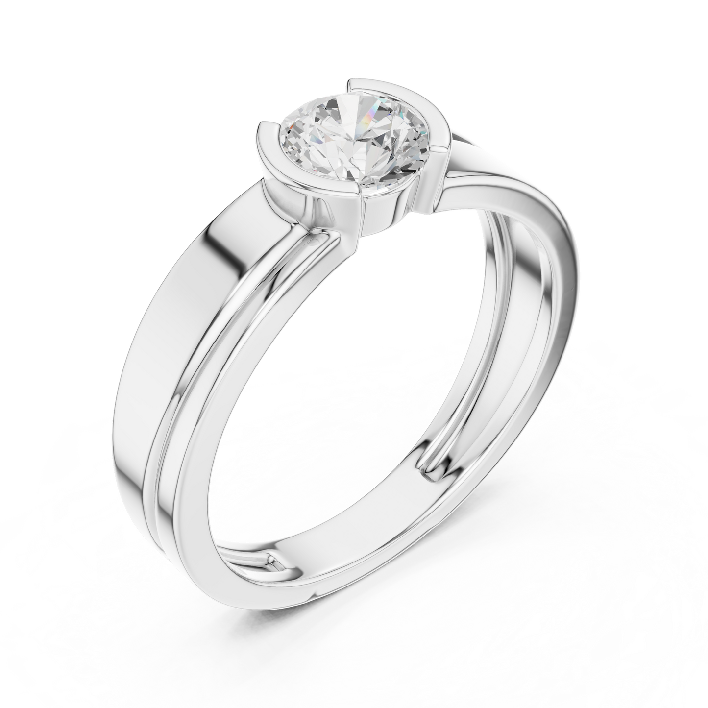 Eternal Power Diamond Ring - Royal Legacy Solitaire Band - Timeless Crown of Love