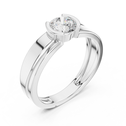 Eternal Power Diamond Ring - Royal Legacy Solitaire Band - Timeless Crown of Love