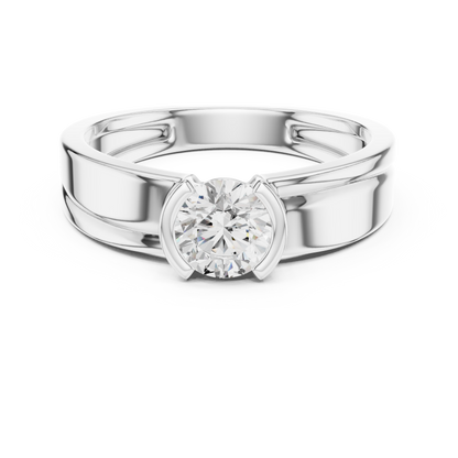 Eternal Power Diamond Ring - Royal Legacy Solitaire Band - Timeless Crown of Love