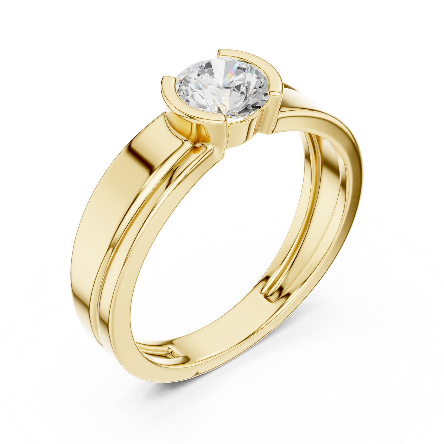 Eternal Power Diamond Ring - Royal Legacy Solitaire Band - Timeless Crown of Love