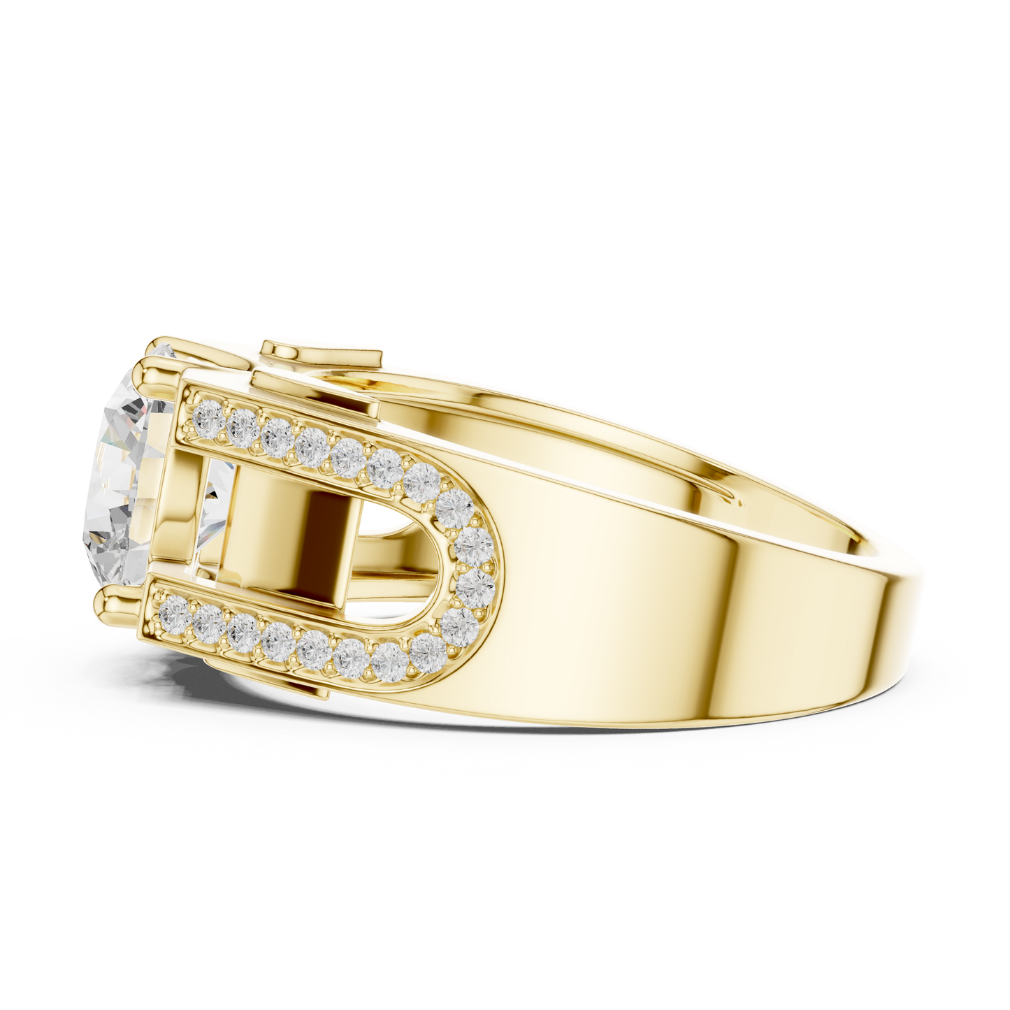 Luxury diamond ring | premium Silver finish | bold modern engagement style design