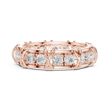 Luxury diamond eternity band crafted in white, yellow and rose gold with brilliant sparkle, timeless elegance, and superior craftsmanship.