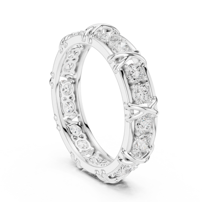Luxury diamond eternity band crafted in white, yellow and rose gold with brilliant sparkle, timeless elegance, and superior craftsmanship.