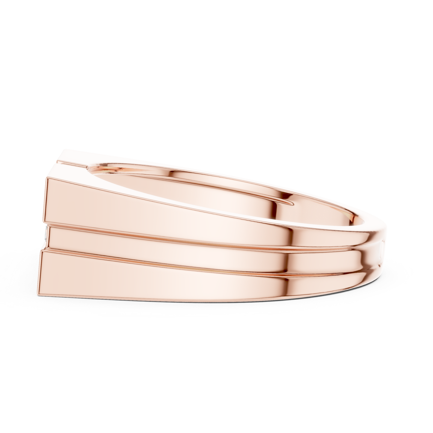 Stylish men diamond ring with clean finish and powerful modern appearance