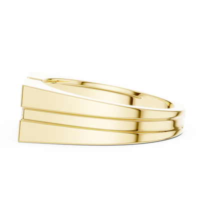 Stylish men diamond ring with clean finish and powerful modern appearance