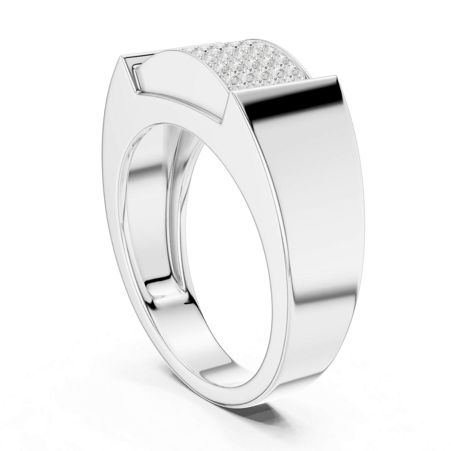Exclusive diamond gents band | yellow rose white gold | crafted for power and pride