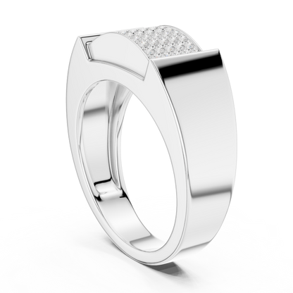 Exclusive diamond gents band | yellow rose white gold | crafted for power and pride