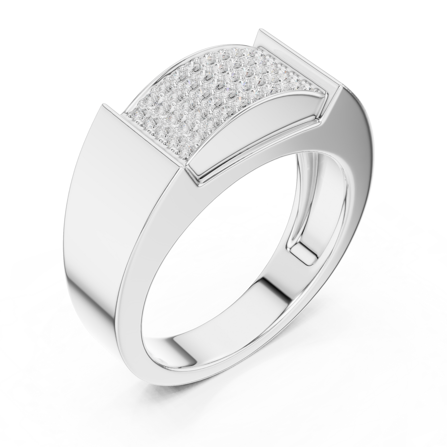 Exclusive diamond gents band | yellow rose white gold | crafted for power and pride