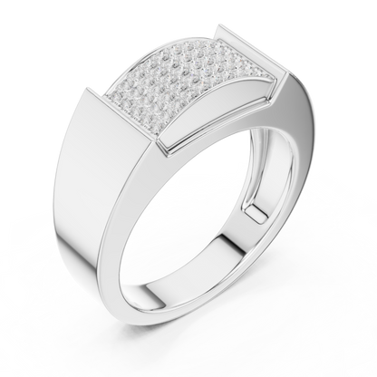 Exclusive diamond gents band | yellow rose white gold | crafted for power and pride