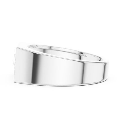 Premium men’s diamond signet ring combo in white, yellow & rose gold. Bold luxury design, perfect for gifting, weddings & elite style.