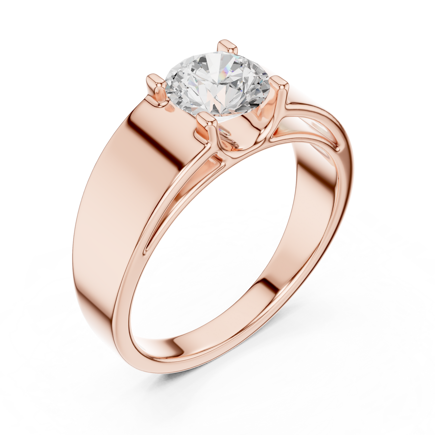 Timeless Engagement Ring | Premium Solitaire Diamond | Rose Gold White Gold Yellow Gold