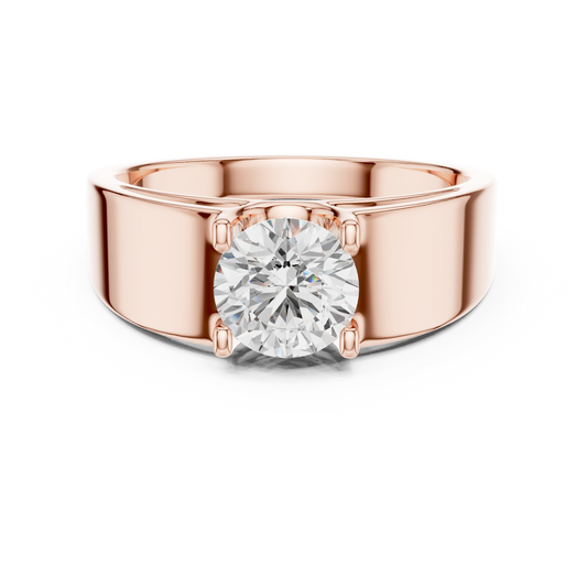 Timeless Engagement Ring | Premium Solitaire Diamond | Rose Gold Plated 925 Sterling Silver Yellow Gold Plated