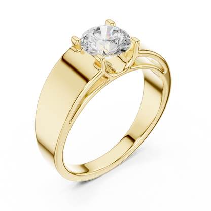 Timeless Engagement Ring | Premium Solitaire Diamond | Rose Gold White Gold Yellow Gold
