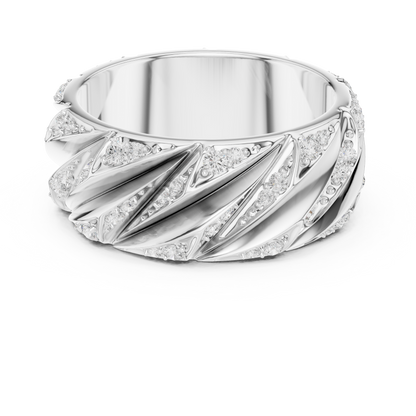 Avant Garde Diamond Rings - Rose Gold White Gold - Yellow Gold Architectural Band Combo