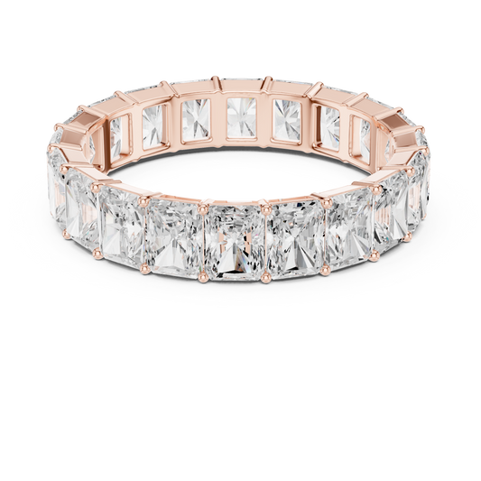 Monarch Radiant Cut Eternity Diamond - Wedding Band Ring - Regal Bridal Anniversary Statement Fine Jewelry