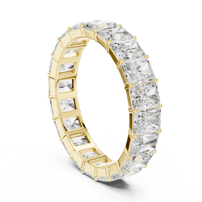 Monarch Radiant Cut Eternity Diamond - Wedding Band Ring - Regal Bridal Anniversary Statement Fine Jewelry