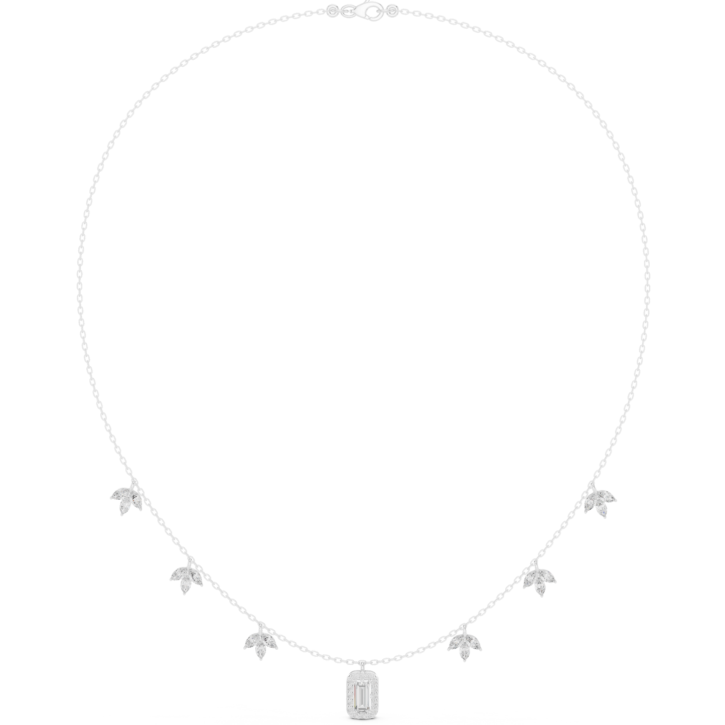 Graceful diamond necklace | hand finished leaf charms | luxury that feels light feminine modern