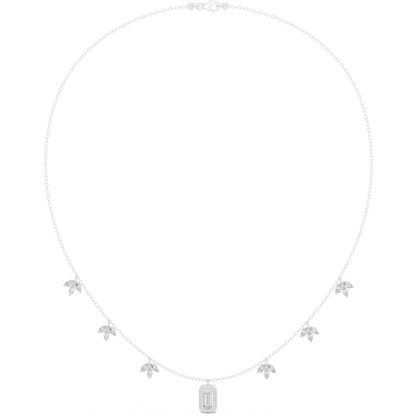 Graceful diamond necklace | hand finished leaf charms | luxury that feels light feminine modern