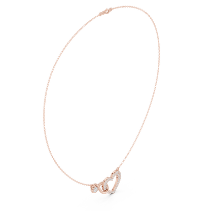 Designer Heart Infinity Necklace | Sparkling Diamond Love Emblem | Exclusive Gift For Women