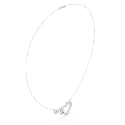 Designer Heart Infinity Necklace | Sparkling Diamond Love Emblem | Exclusive Gift For Women