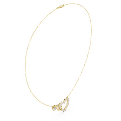 Designer Heart Infinity Necklace | Sparkling Diamond Love Emblem | Exclusive Gift For Women