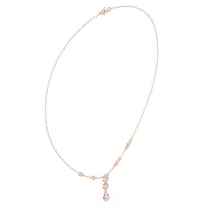 Classic Pear Diamond Necklace | Fine Silver Craftsmanship | Statement Jewelry For Elegant Women