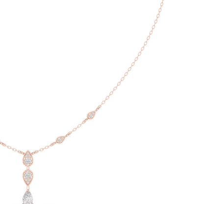 Classic Pear Diamond Necklace | Fine Silver Craftsmanship | Statement Jewelry For Elegant Women