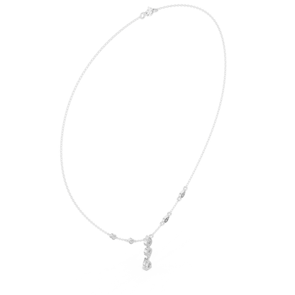 Classic Pear Diamond Necklace | Fine Silver Craftsmanship | Statement Jewelry For Elegant Women