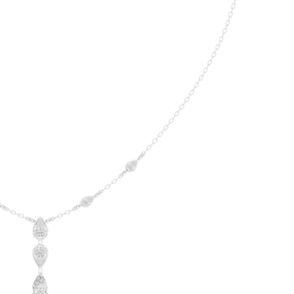 Classic Pear Diamond Necklace | Fine Silver Craftsmanship | Statement Jewelry For Elegant Women
