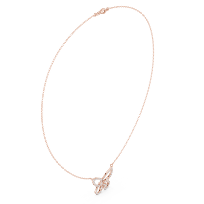 Butterfly Inspired Diamond Necklace | Elegant Gold Jewelry | Unique Bridal Gift For Women