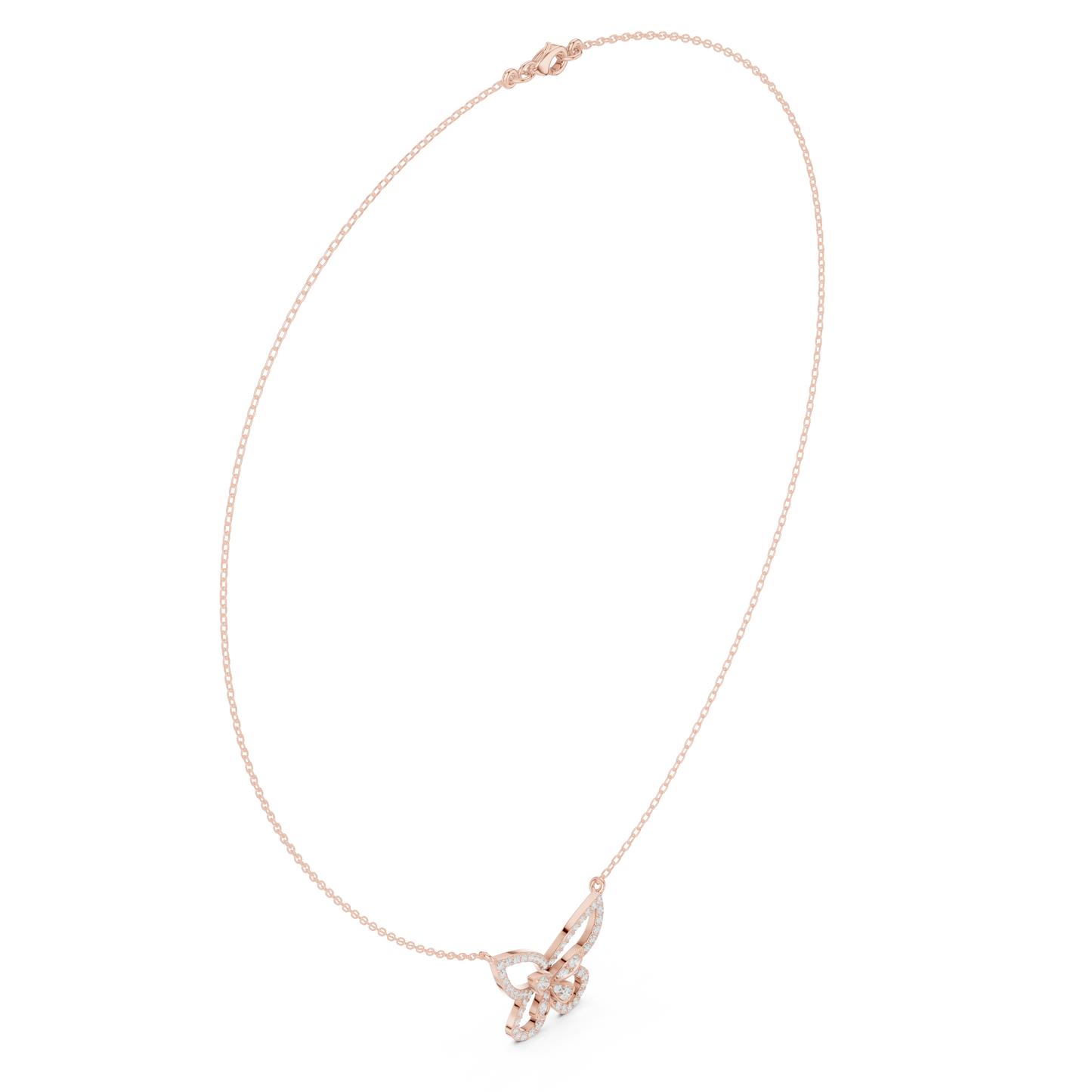 Butterfly Inspired Diamond Necklace | Elegant Silver Jewelry | Unique Bridal Gift For Women