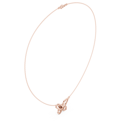 Butterfly Inspired Diamond Necklace | Elegant Silver Jewelry | Unique Bridal Gift For Women