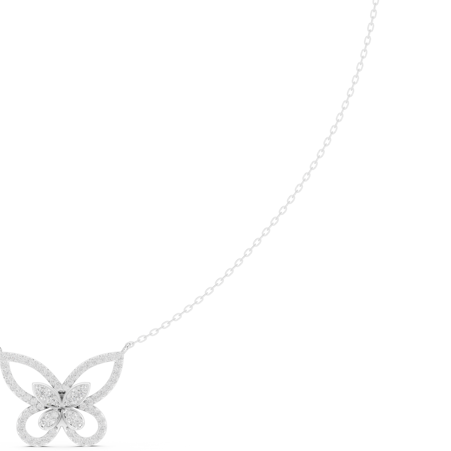 Butterfly Inspired Diamond Necklace | Elegant Gold Jewelry | Unique Bridal Gift For Women