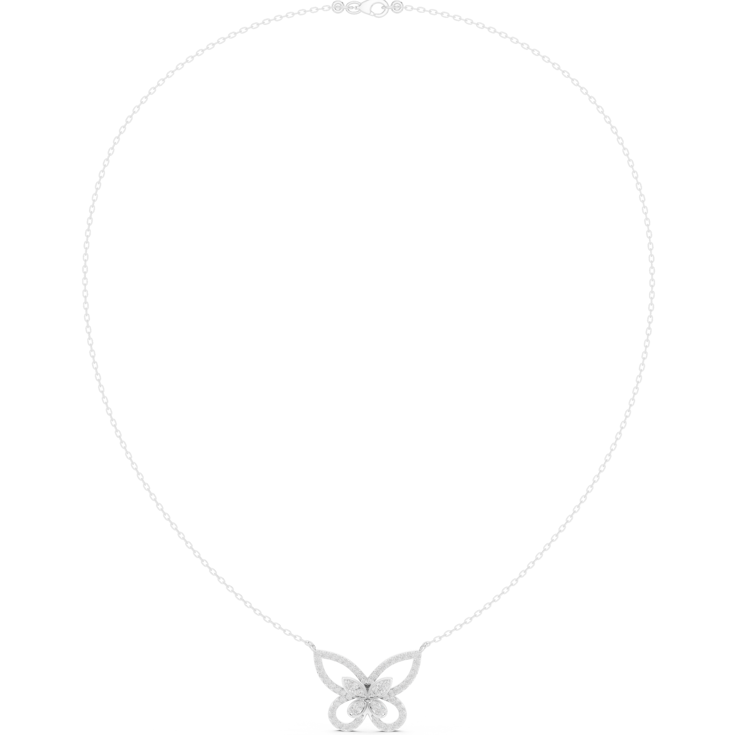 Butterfly Inspired Diamond Necklace | Elegant Gold Jewelry | Unique Bridal Gift For Women