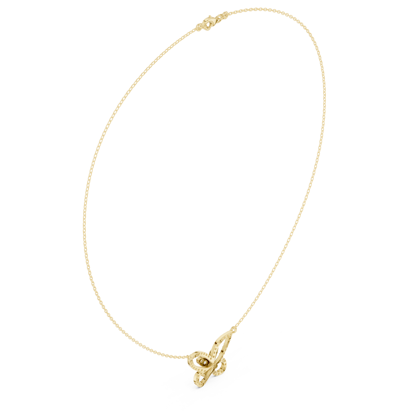 Butterfly Inspired Diamond Necklace | Elegant Silver Jewelry | Unique Bridal Gift For Women