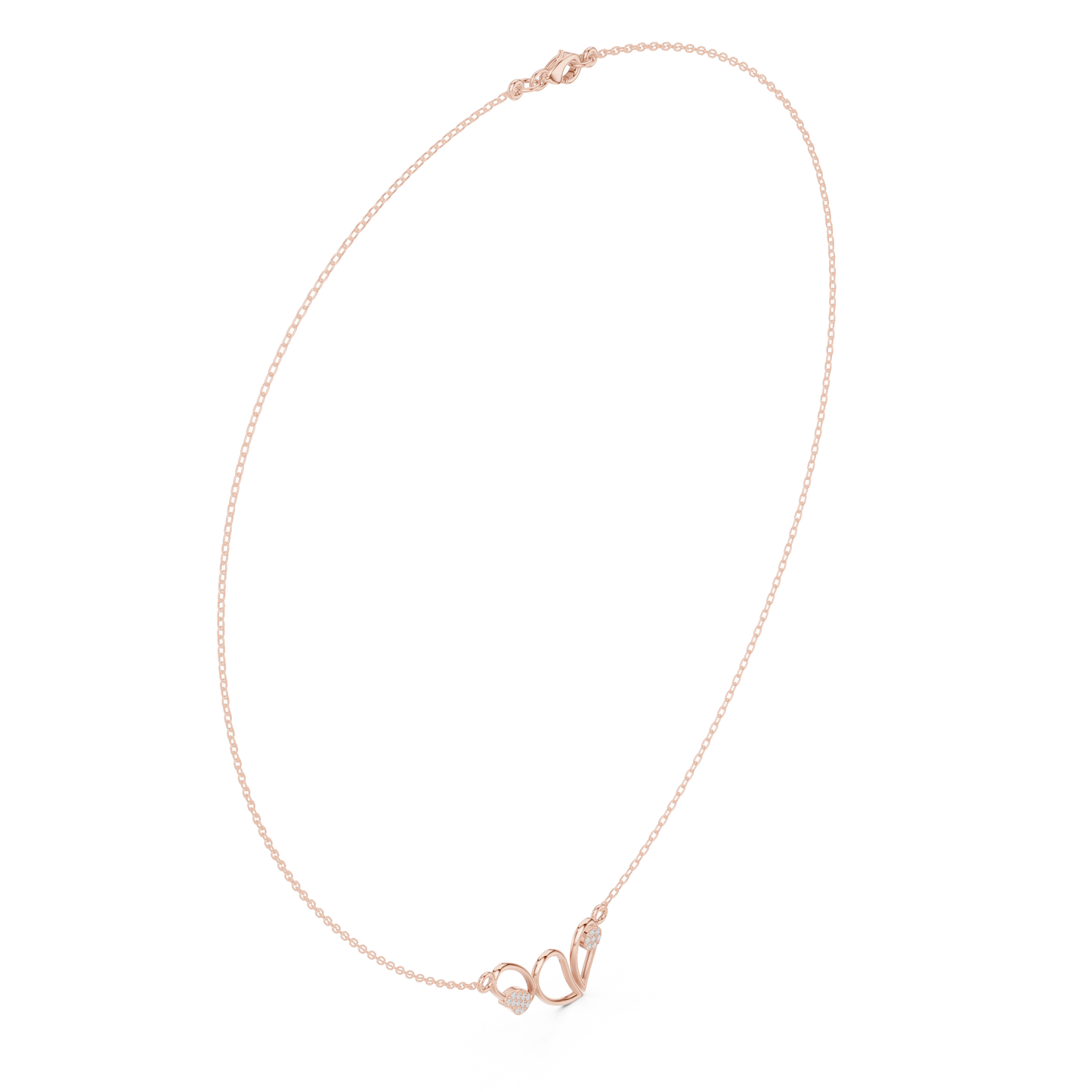 Luxury Heart Infinity Necklace Diamond Love Symbol Jewelry Gift For Her Forever Love