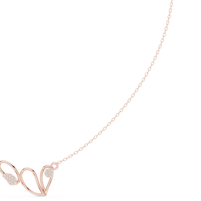 Luxury Heart Infinity Necklace Diamond Love Symbol Jewelry Gift For Her Forever Love