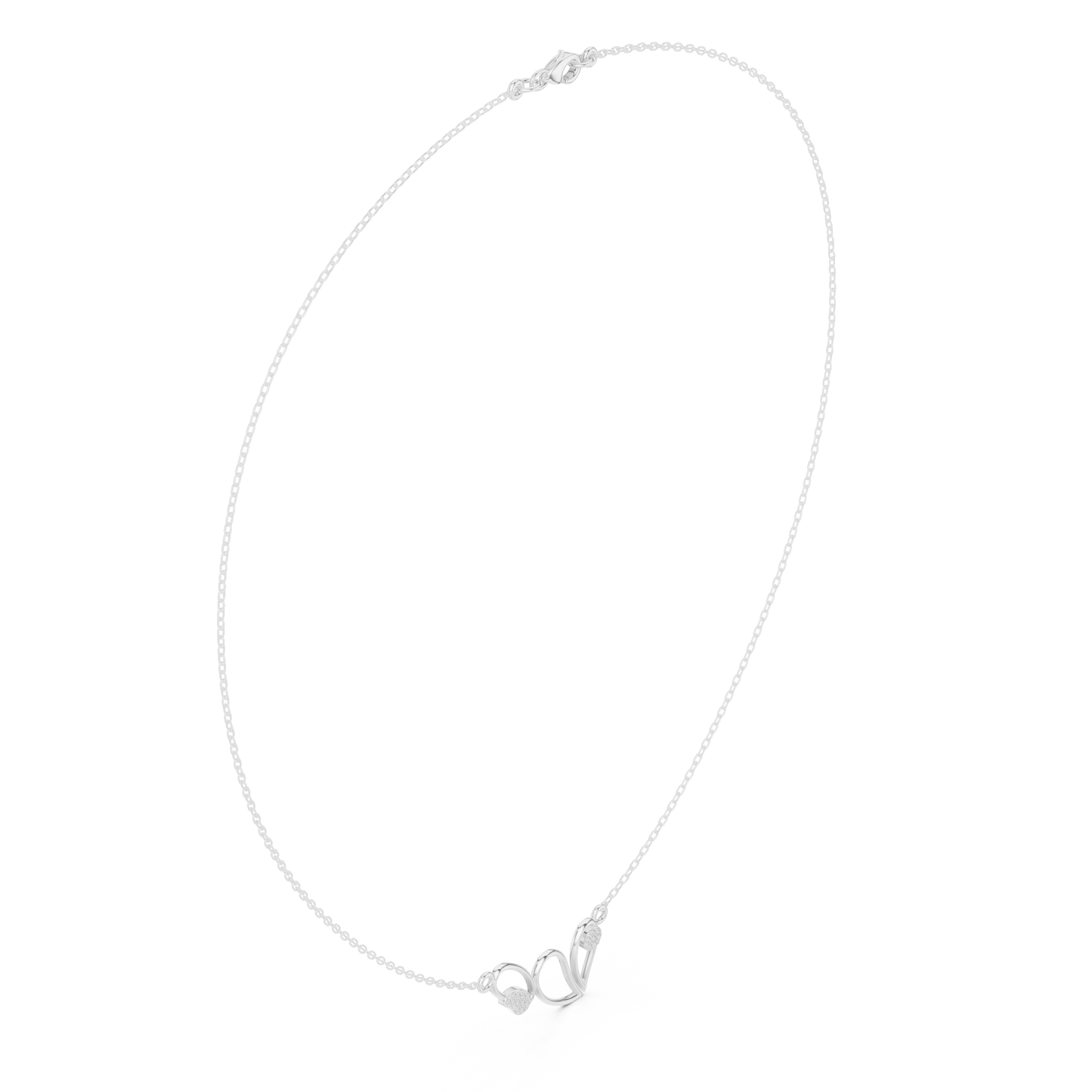 Luxury Heart Infinity Necklace Diamond Love Symbol Jewelry Gift For Her Forever Love