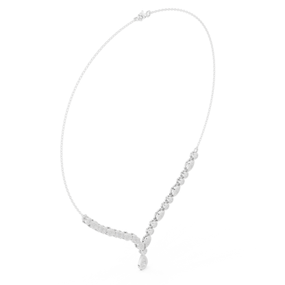 Ethereal Diamond Cascade Necklace | Premium Crafted Gold | High-End Bridal Statement Ornament