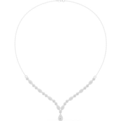 Ethereal Diamond Cascade Necklace | Premium Crafted Gold | High-End Bridal Statement Ornament