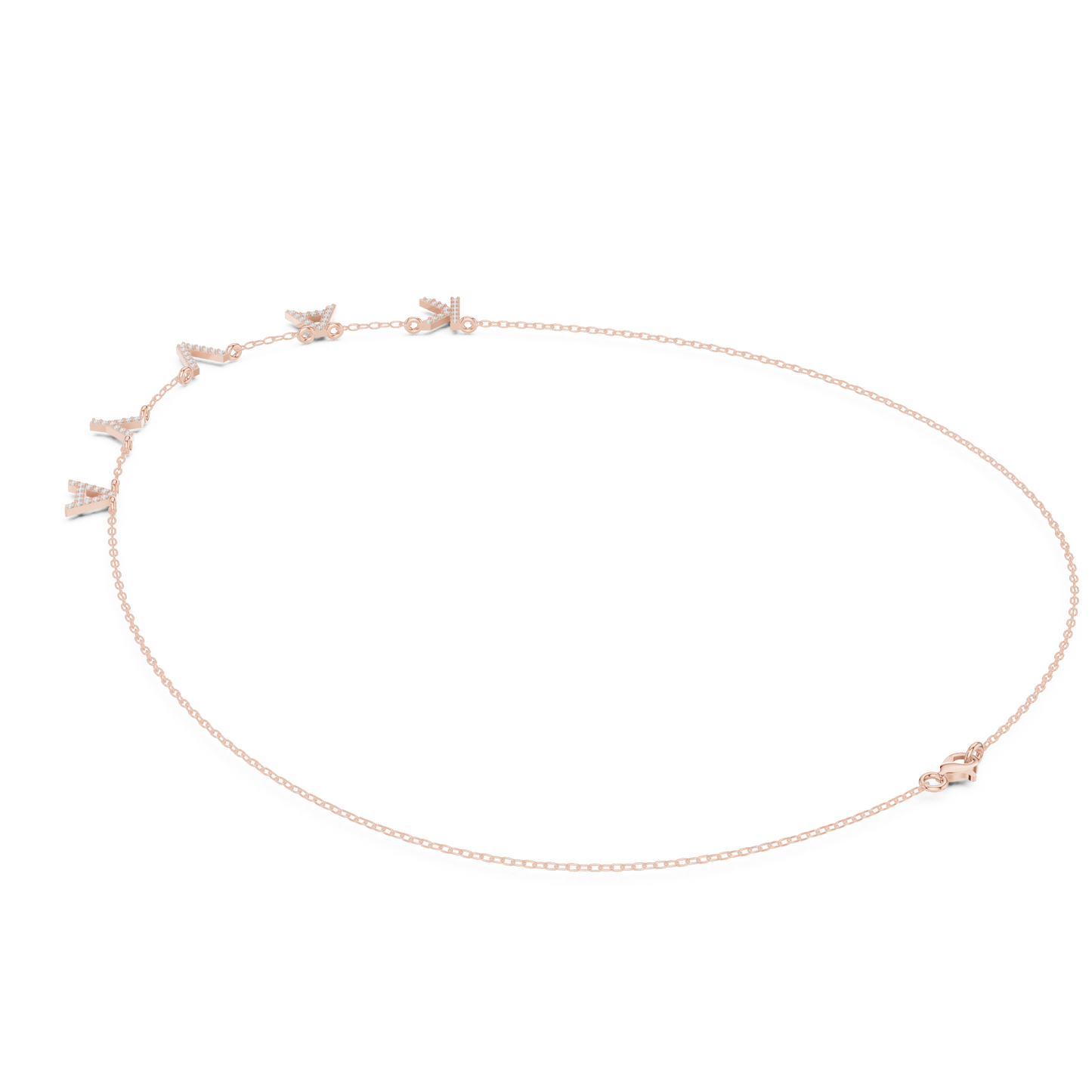 Sleek Alphabet Charm Necklace | Luxury Floating Chain Design | Personalized Daily Wear Jewelry Gift